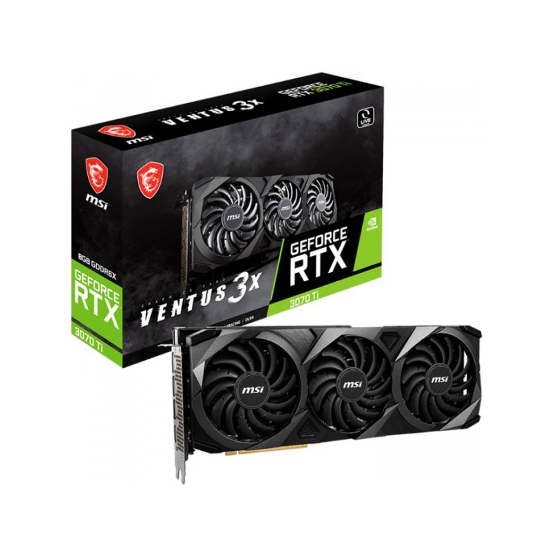 Gráfica MSI GEFORCE RTX 3070 TI VENTUS 3X LHR 8GB GDDR6X